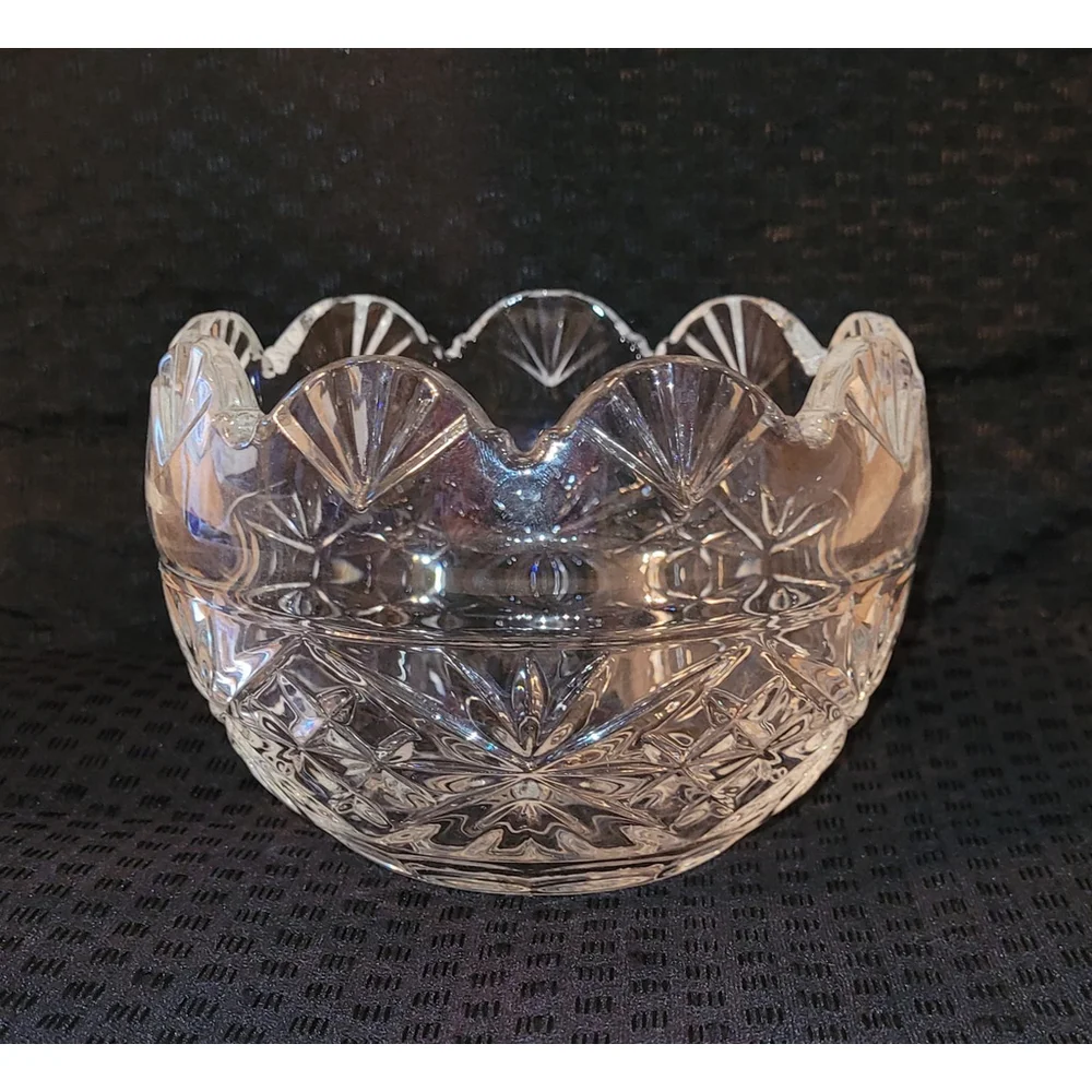 Marquis by Waterford‎ Round Lead Crystal Czech Made Regal Scallop Bowl With Tags